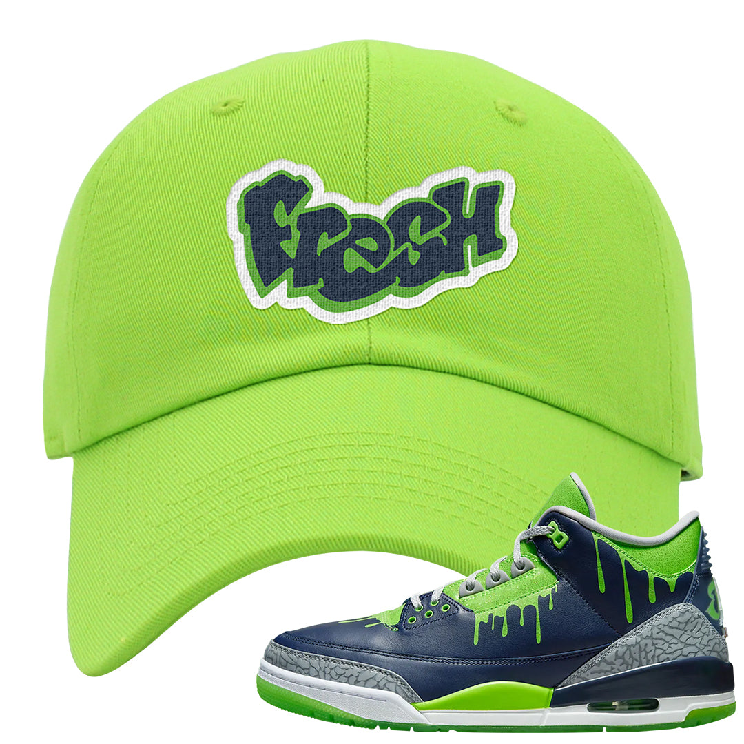 Juice 3s Dad Hat | Fresh, Neon Green
