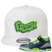 Juice 3s Snapback Hat | Fresh, White