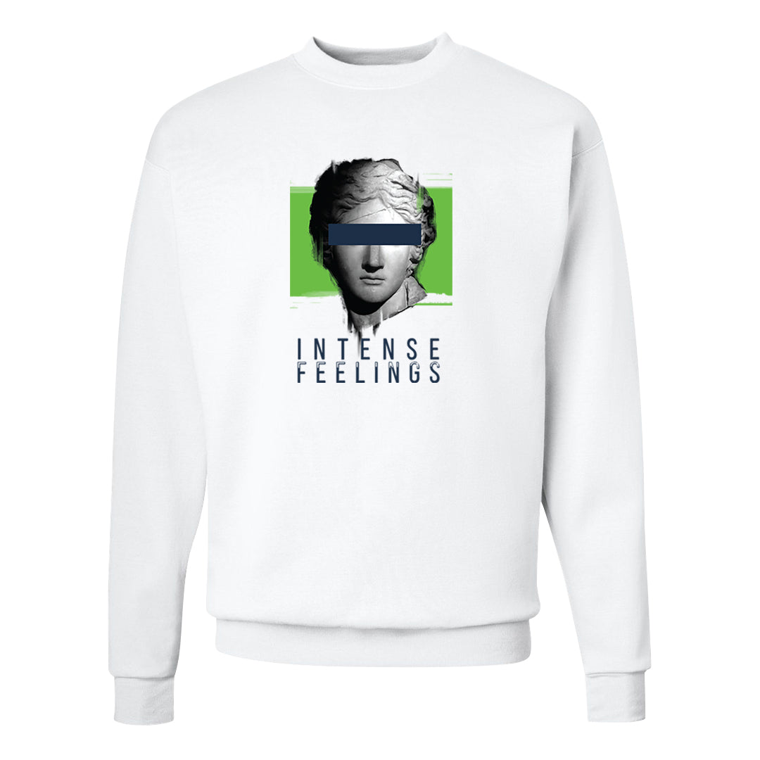 Juice 3s Crewneck Sweatshirt | Intense Feelings, White