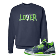 Juice 3s Crewneck Sweatshirt | Lover, Navy