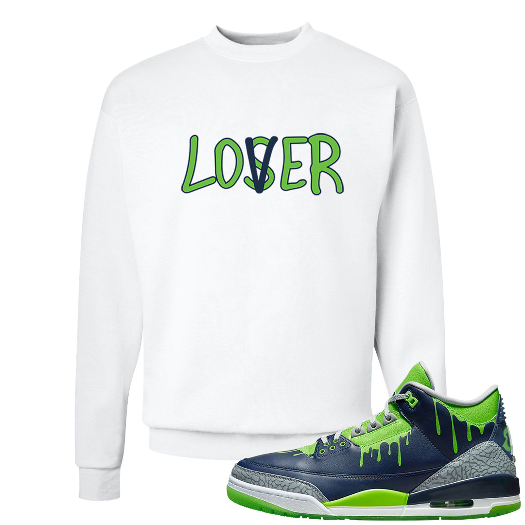 Juice 3s Crewneck Sweatshirt | Lover, White