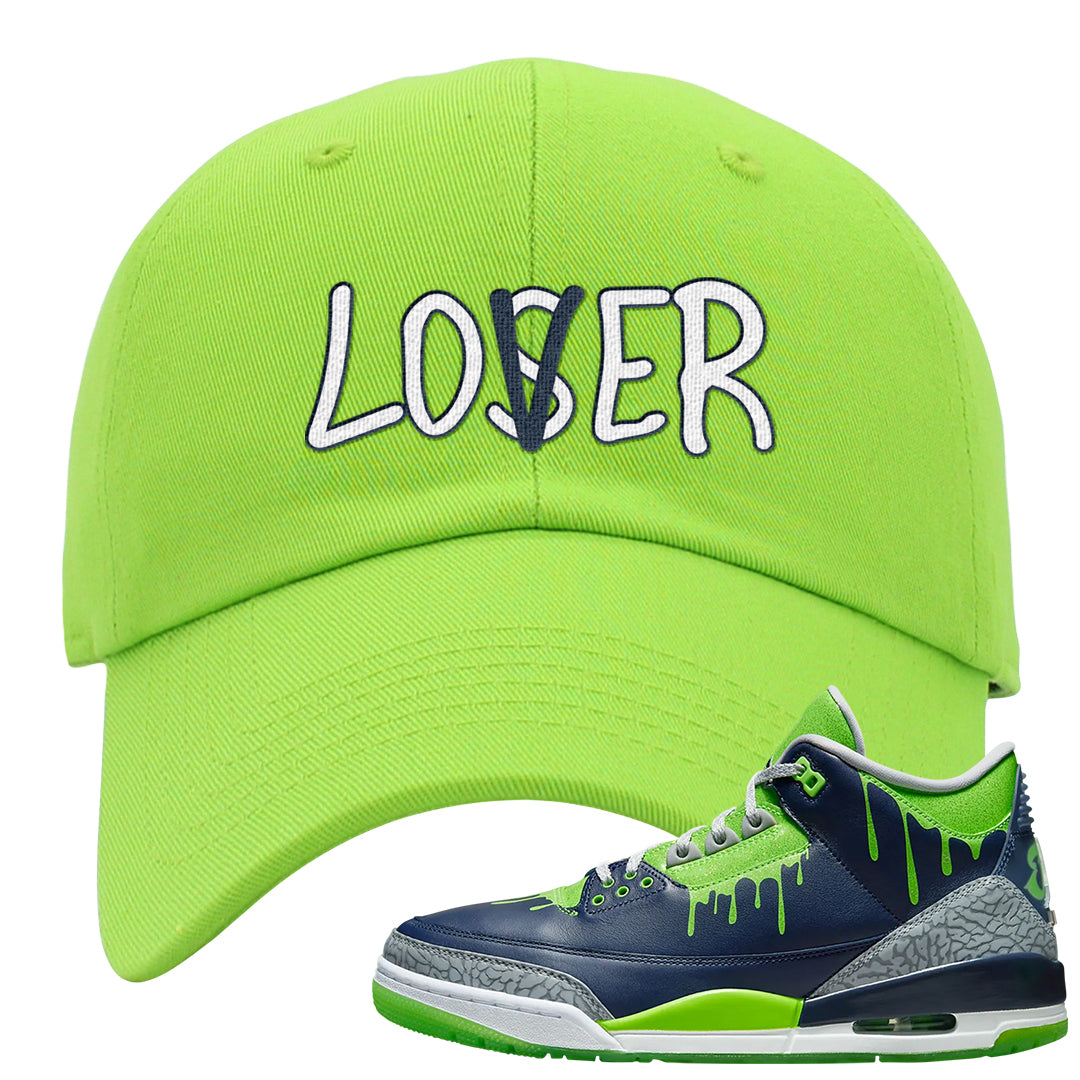 Juice 3s Dad Hat | Lover, Neon Green