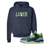 Juice 3s Hoodie | Lover, Navy