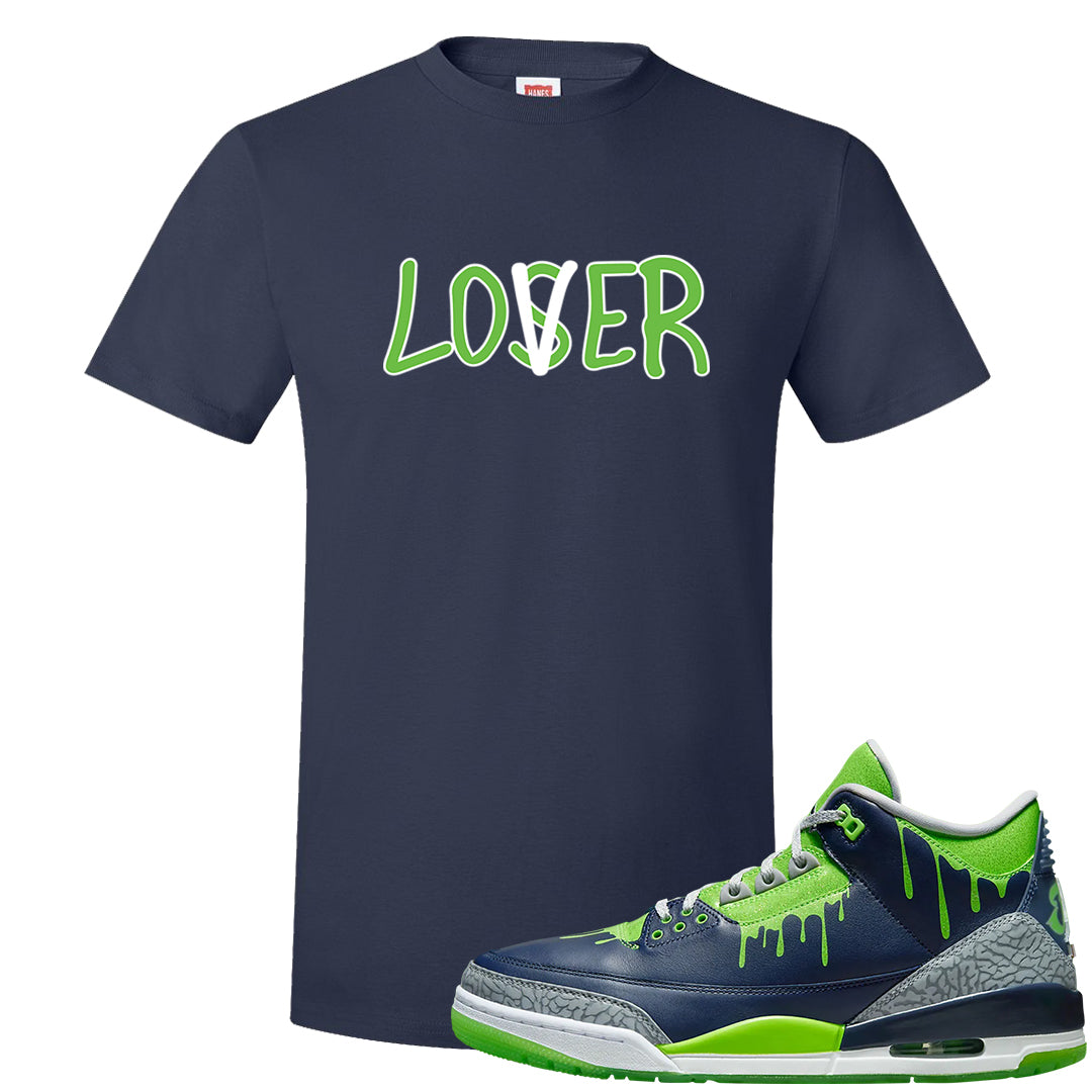 Juice 3s T Shirt | Lover, Navy