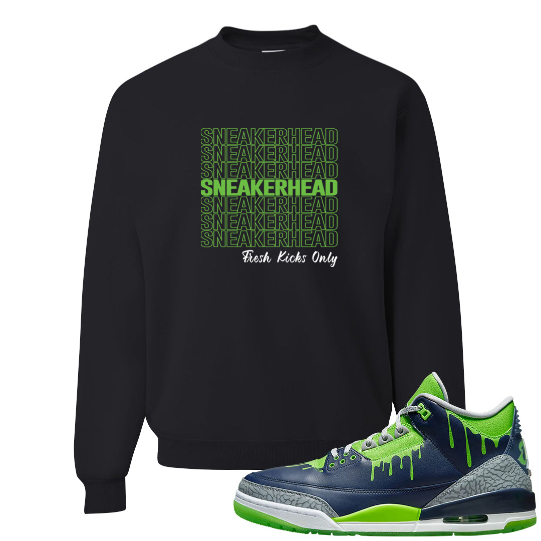 Juice 3s Crewneck Sweatshirt | Thank You Sneakers, Black