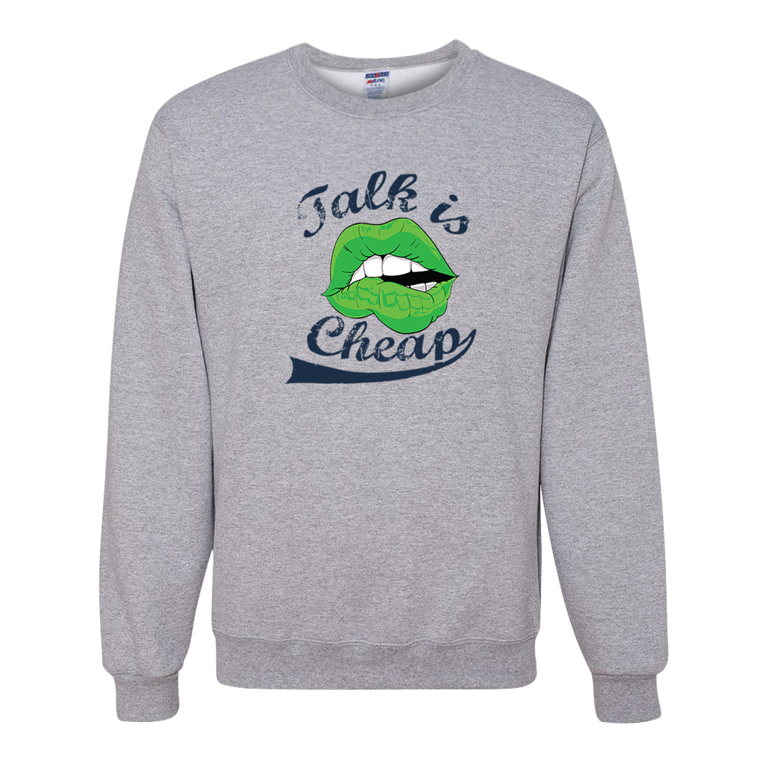 Juice 3s Crewneck Sweatshirt | Talk Lips, Ash