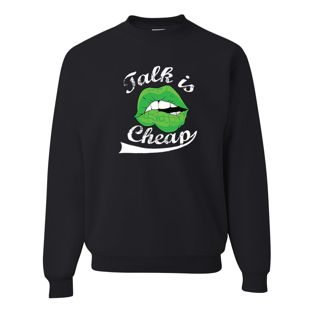 Juice 3s Crewneck Sweatshirt | Talk Lips, Black