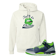 Juice 3s Hoodie | Talk Lips, White