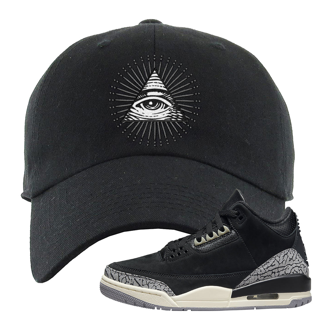 Oreo 3s Dad Hat | All Seeing Eye, Black