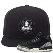 Oreo 3s Snapback Hat | All Seeing Eye, Black