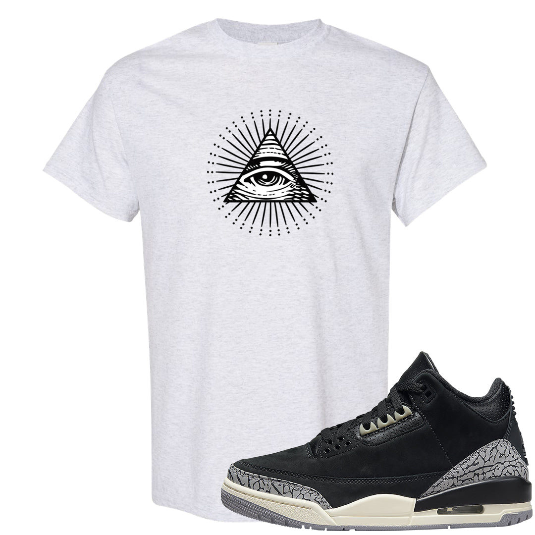 Oreo 3s T Shirt | All Seeing Eye, Ash