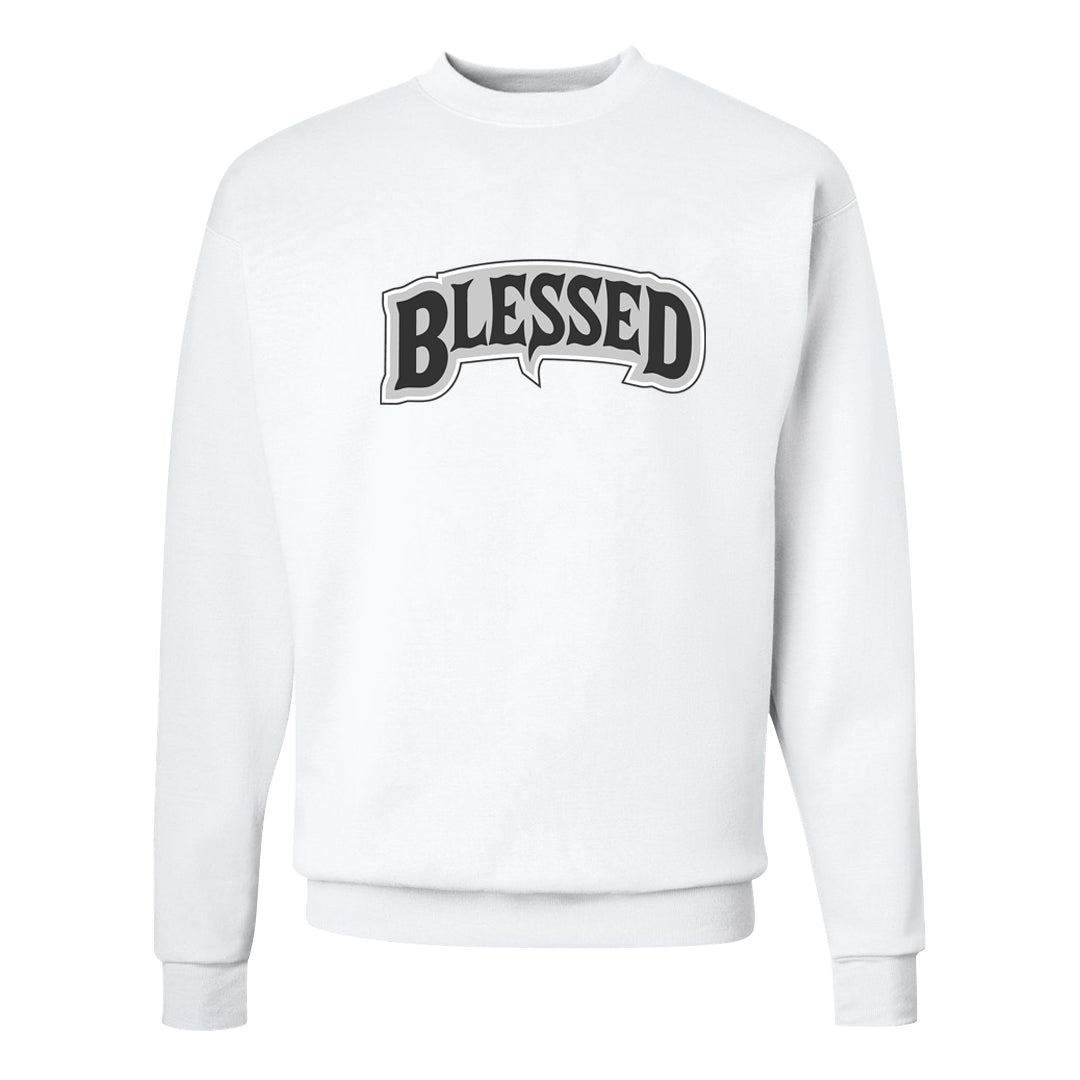 Oreo 3s Crewneck Sweatshirt | Blessed Arch, White