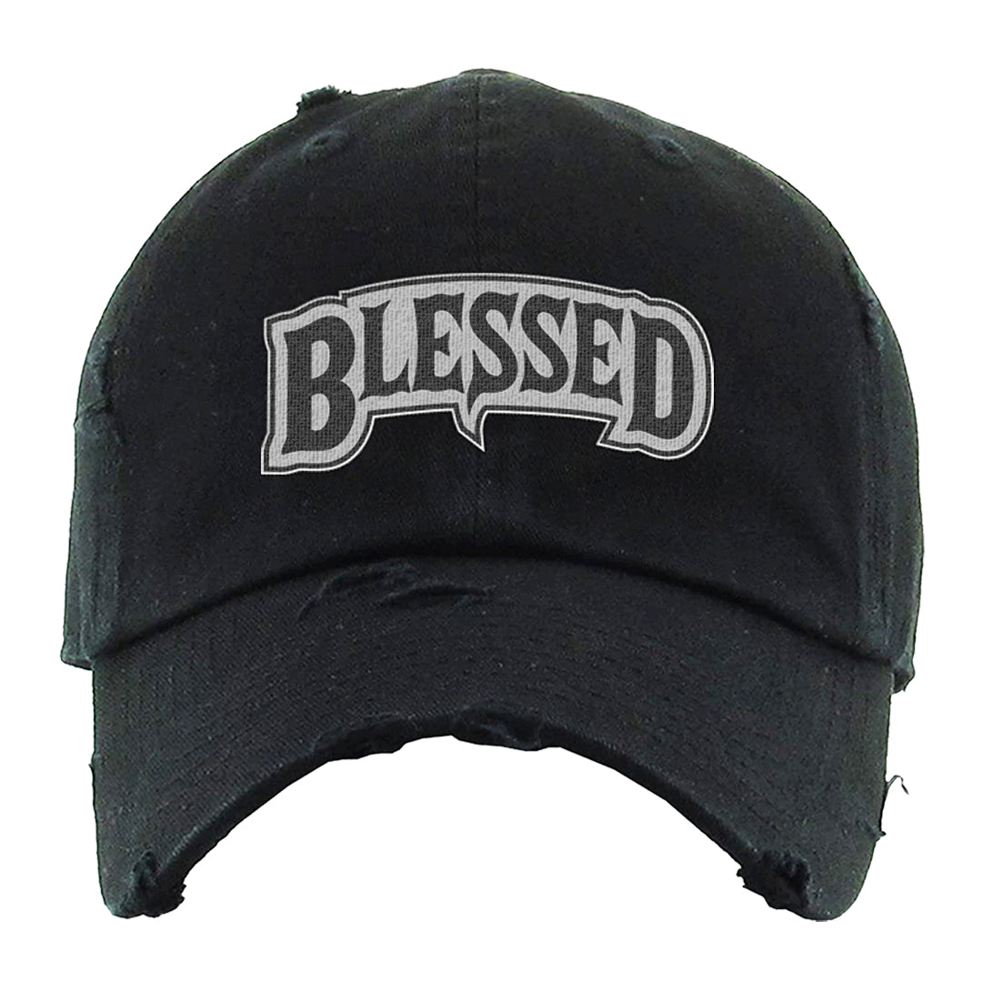 Oreo 3s Distressed Dad Hat | Blessed Arch, Black