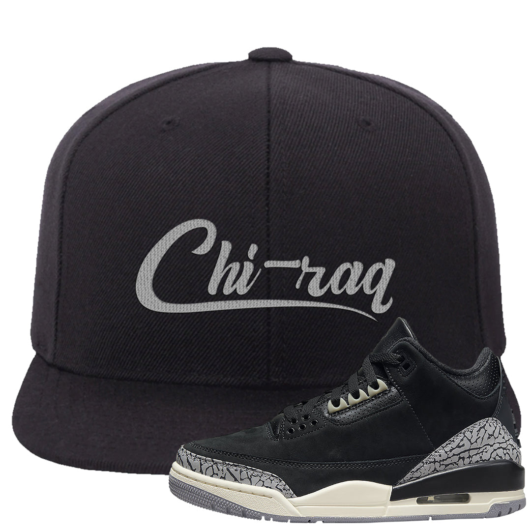 Oreo 3s Snapback Hat | Chiraq, Black