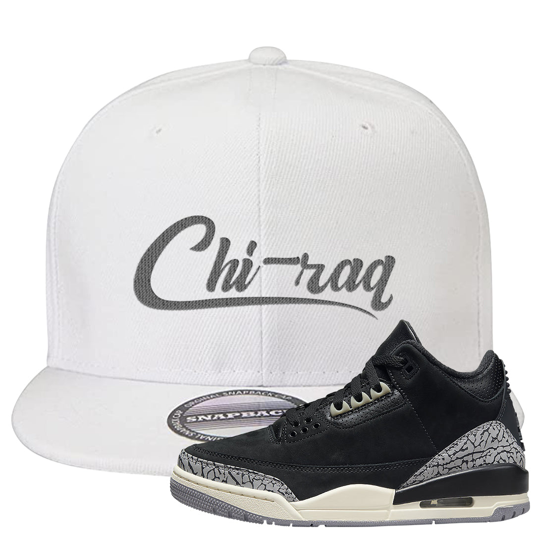Oreo 3s Snapback Hat | Chiraq, White