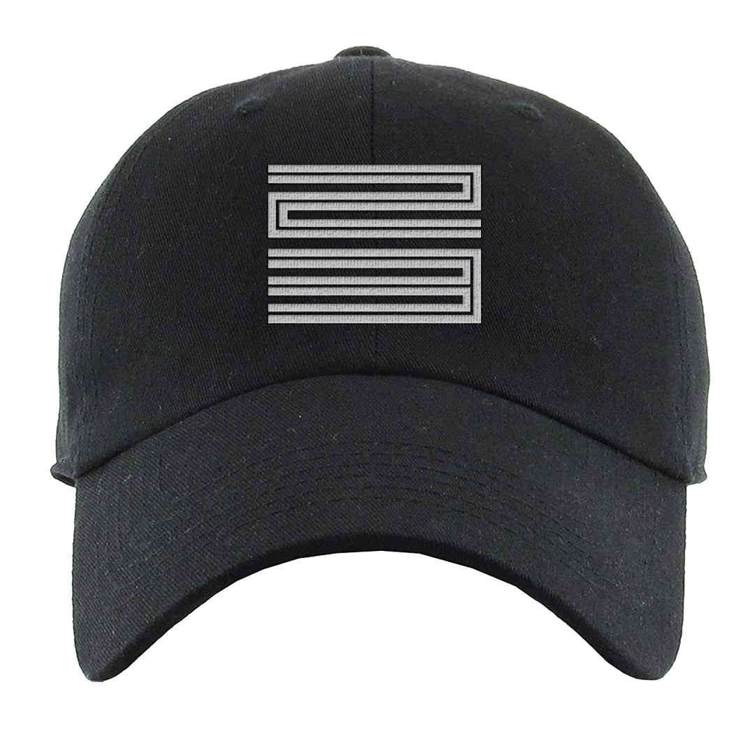Oreo 3s Dad Hat | Double Line 23, Black