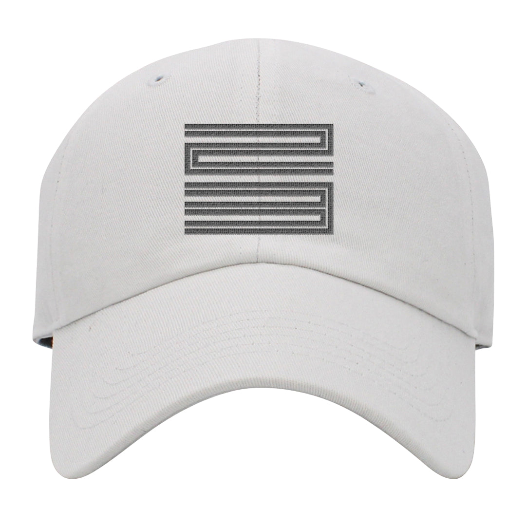 Oreo 3s Dad Hat | Double Line 23, White