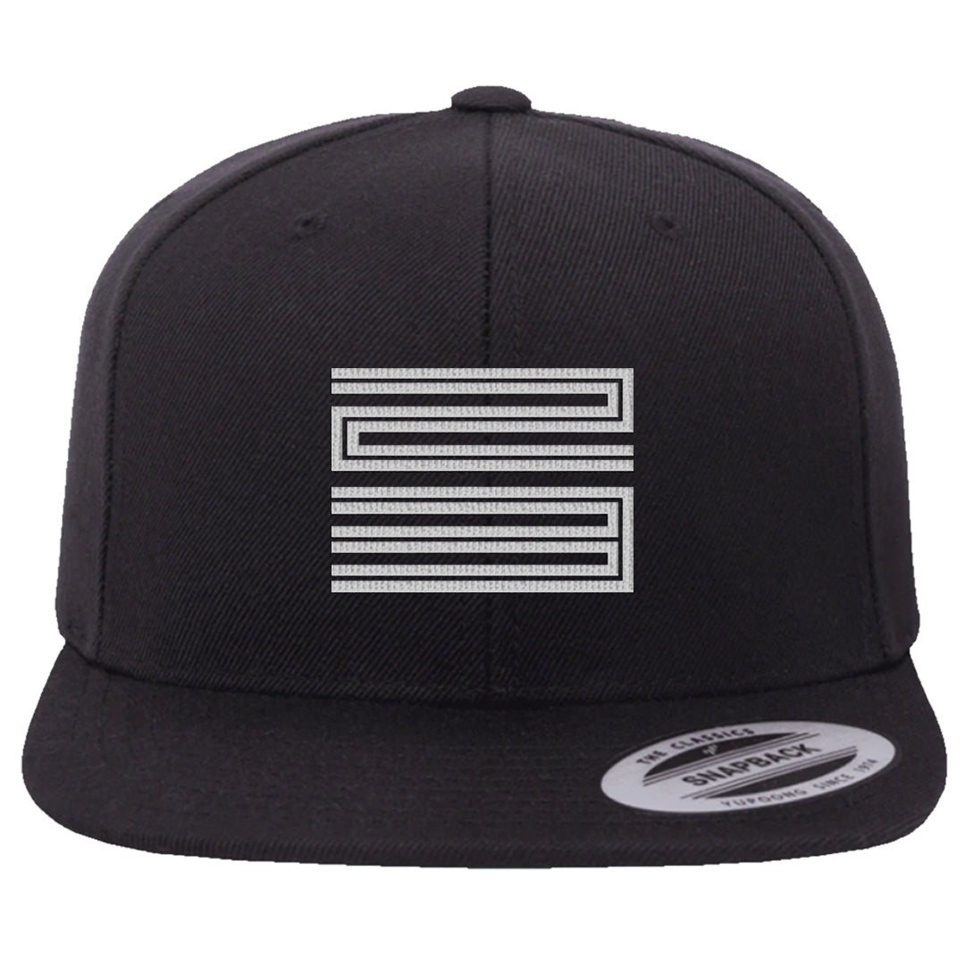 Oreo 3s Snapback Hat | Double Line 23, Black