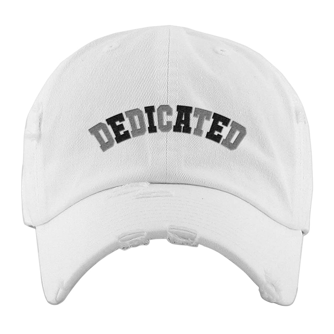 Oreo 3s Distressed Dad Hat | Dedicated, White