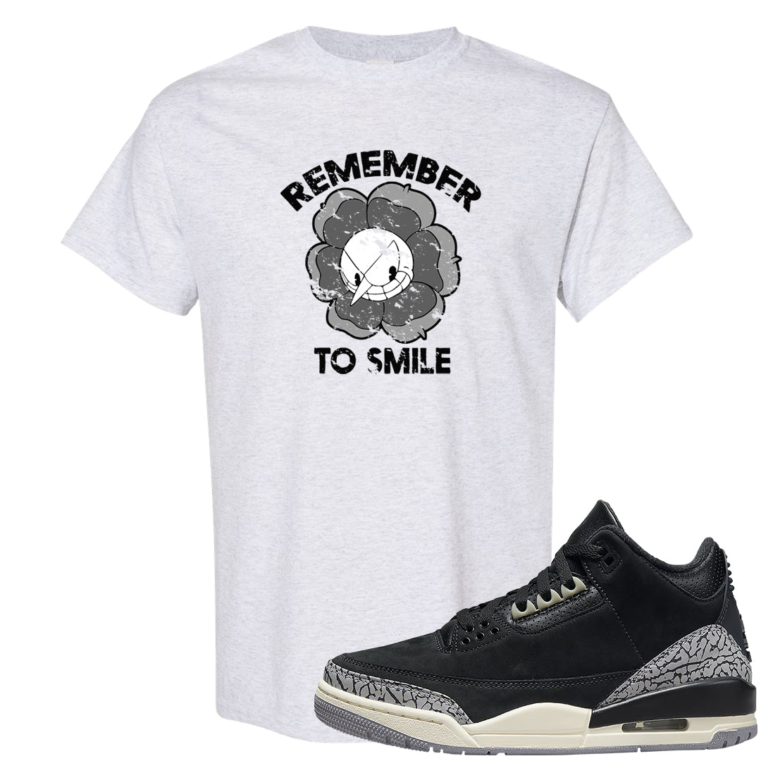 Oreo 3s T Shirt | Remember To Smile, Ash