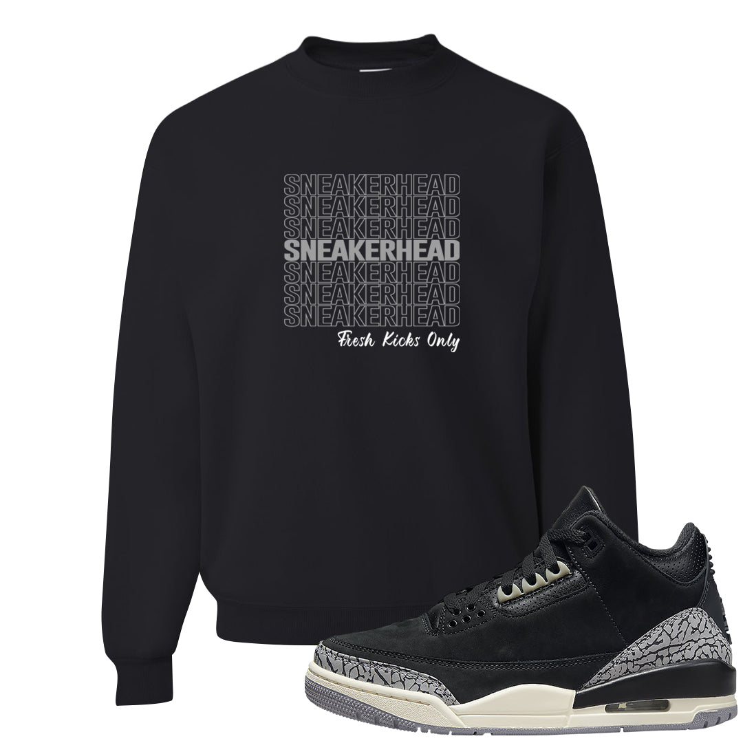 Oreo 3s Crewneck Sweatshirt | Thank You Sneakers, Black