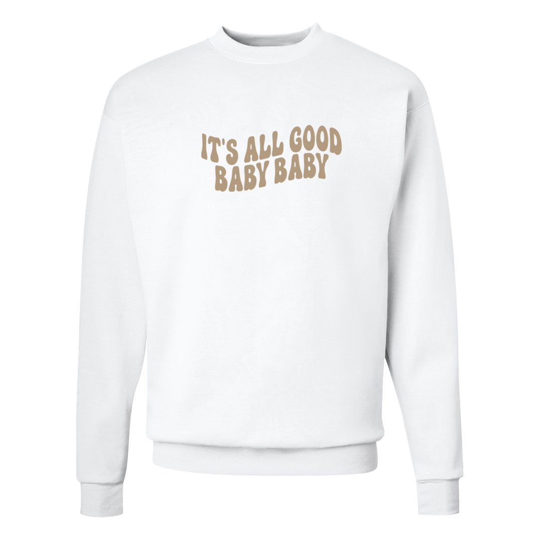 Palomino 3s Crewneck Sweatshirt | All Good Baby, White