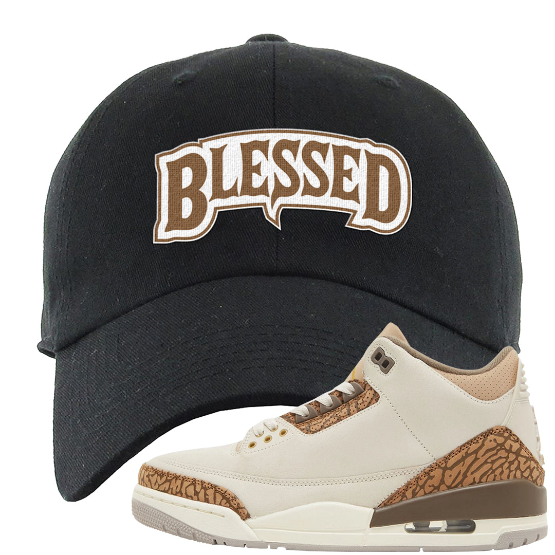 Palomino 3s Dad Hat | Blessed Arch, Black