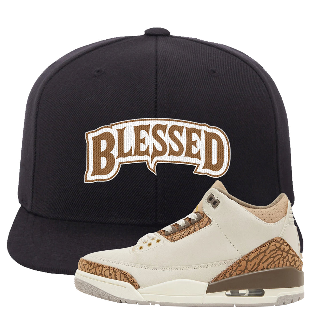 Palomino 3s Snapback Hat | Blessed Arch, Black