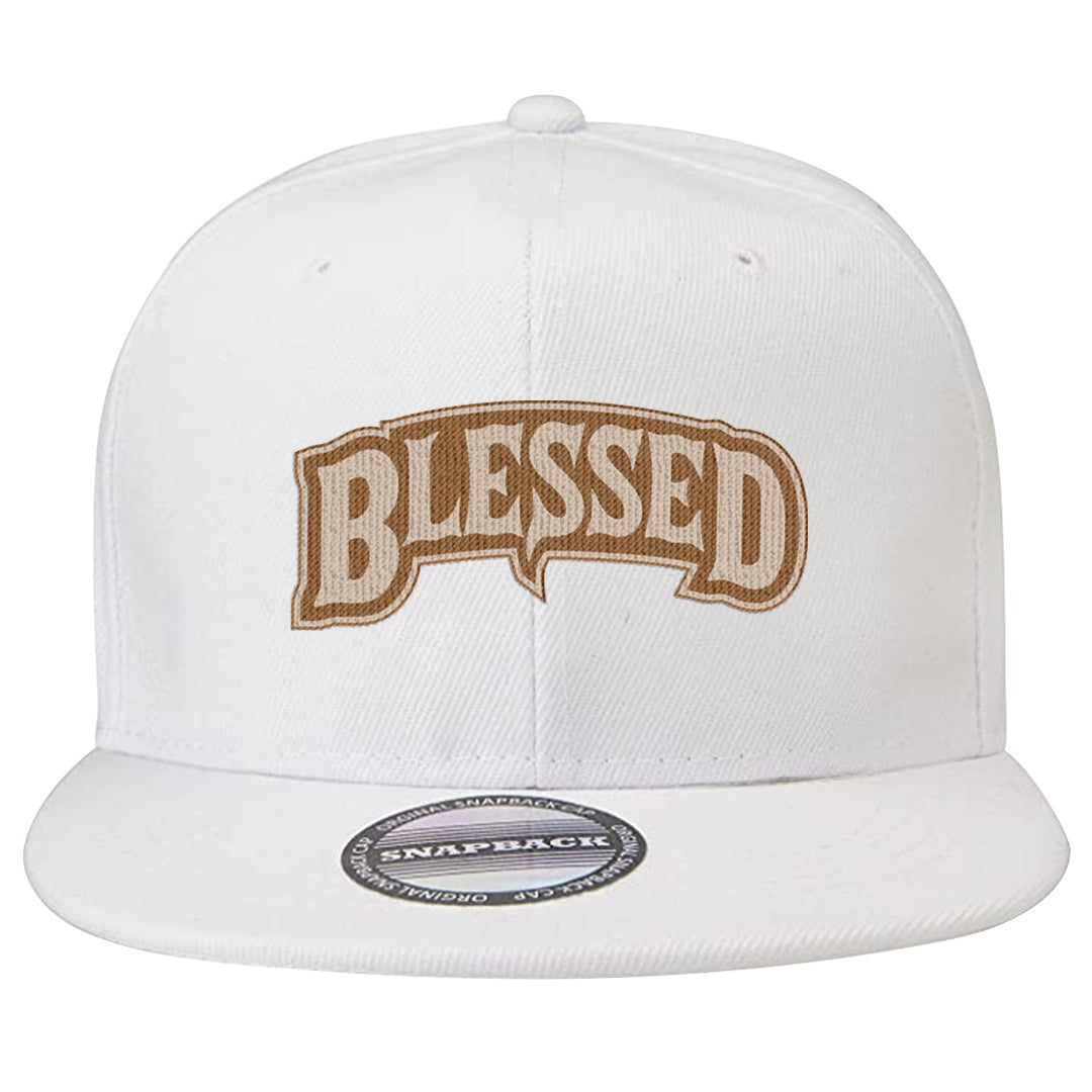 Palomino 3s Snapback Hat | Blessed Arch, White