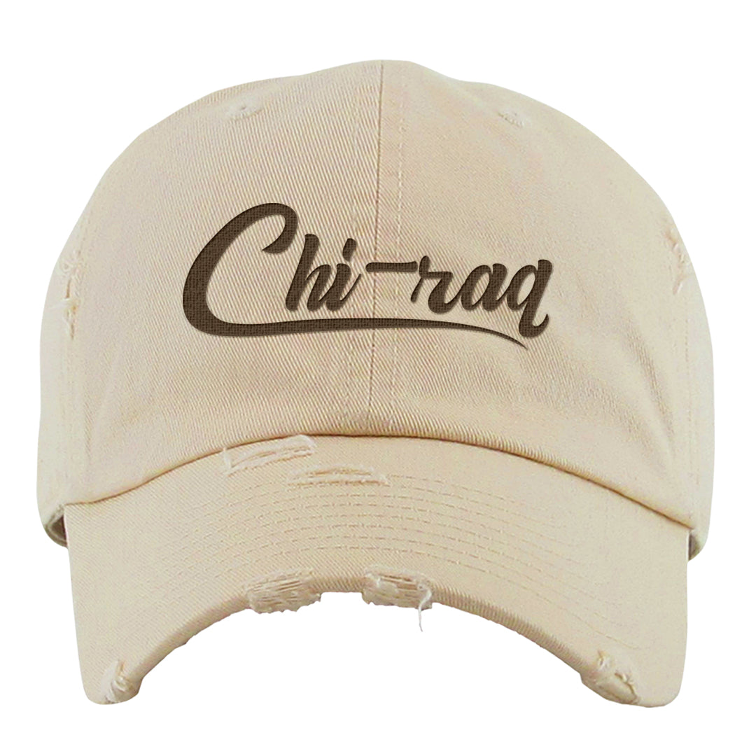 Palomino 3s Distressed Dad Hat | Chiraq, Ivory