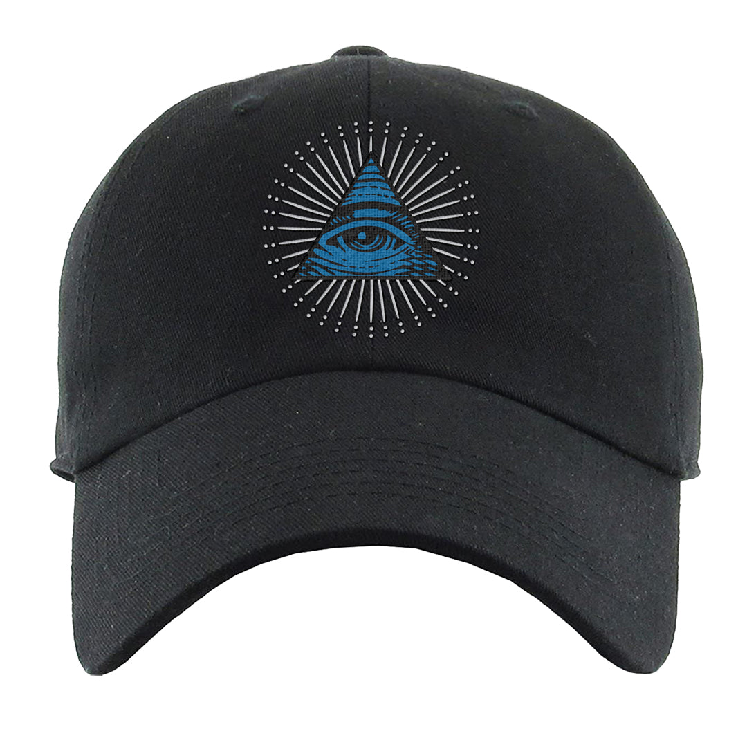 White/True Blue/Metallic Copper 3s Dad Hat | All Seeing Eye, Black