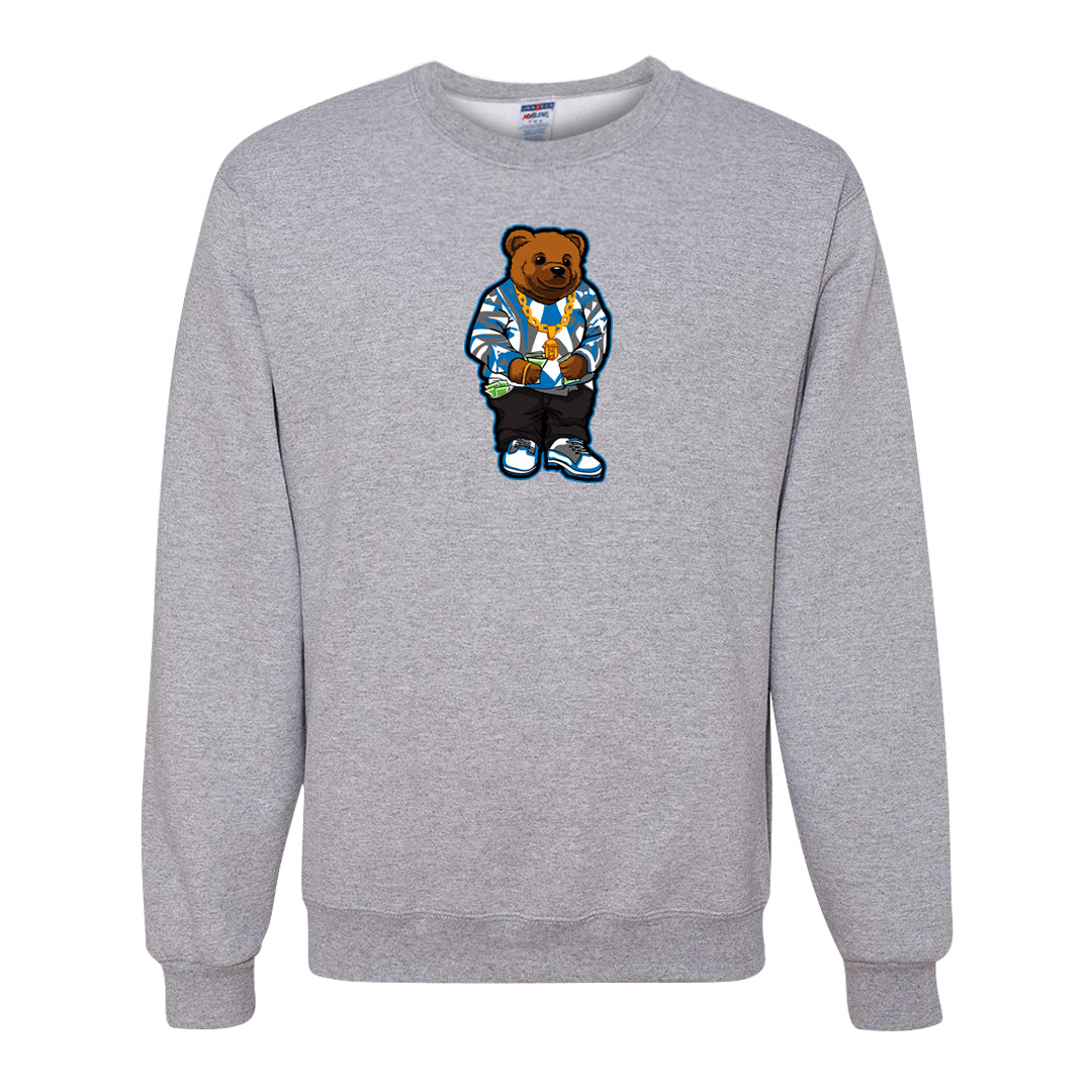 White/True Blue/Metallic Copper 3s Crewneck Sweatshirt | Sweater Bear, Ash