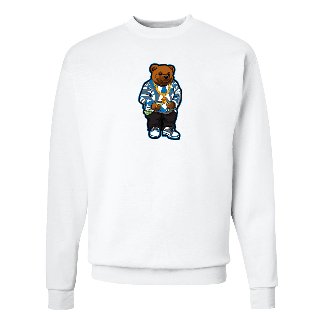 White/True Blue/Metallic Copper 3s Crewneck Sweatshirt | Sweater Bear, White