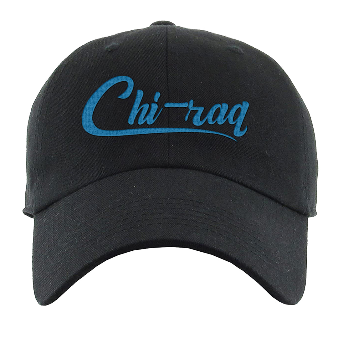 White/True Blue/Metallic Copper 3s Dad Hat | Chiraq, Black