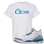 White/True Blue/Metallic Copper 3s T Shirt | Chiraq, Ash
