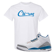White/True Blue/Metallic Copper 3s T Shirt | Chiraq, White
