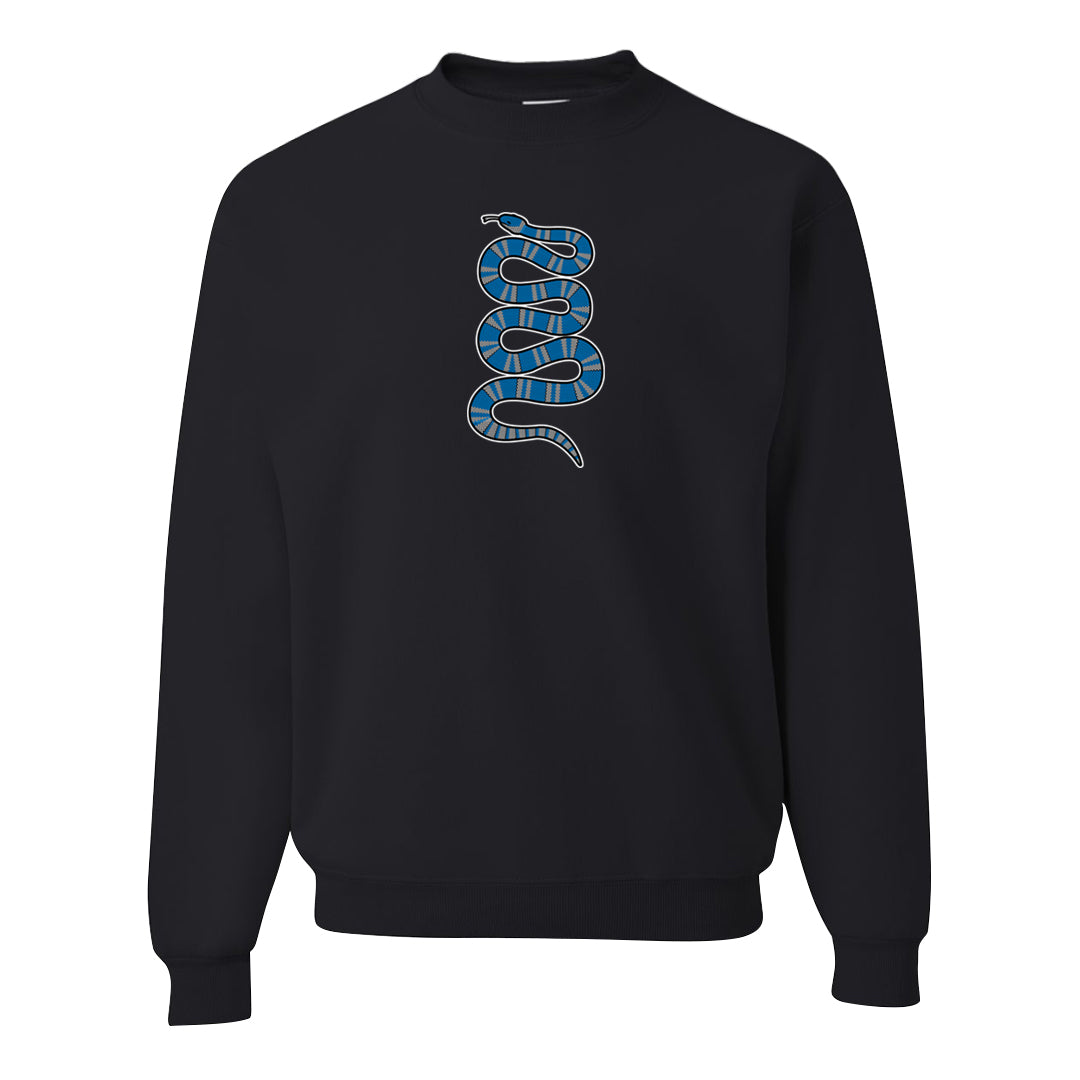White/True Blue/Metallic Copper 3s Crewneck Sweatshirt | Coiled Snake, Black