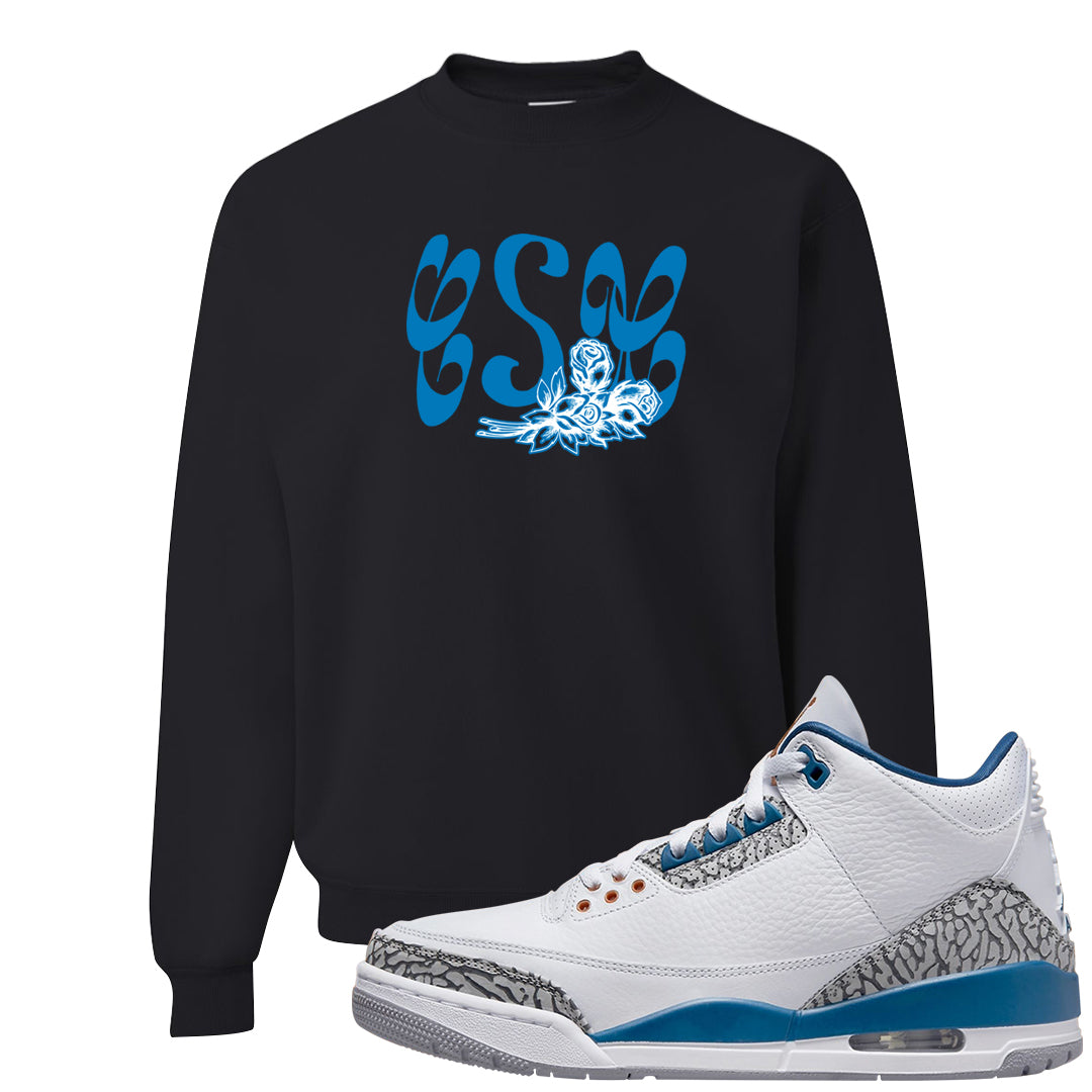 White/True Blue/Metallic Copper 3s Crewneck Sweatshirt | Certified Sneakerhead, Black