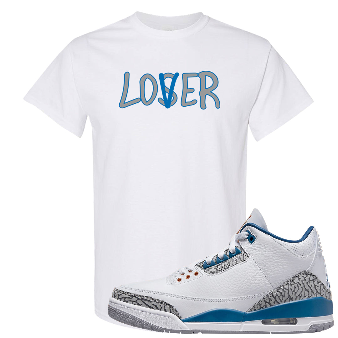 White/True Blue/Metallic Copper 3s T Shirt | Lover, White