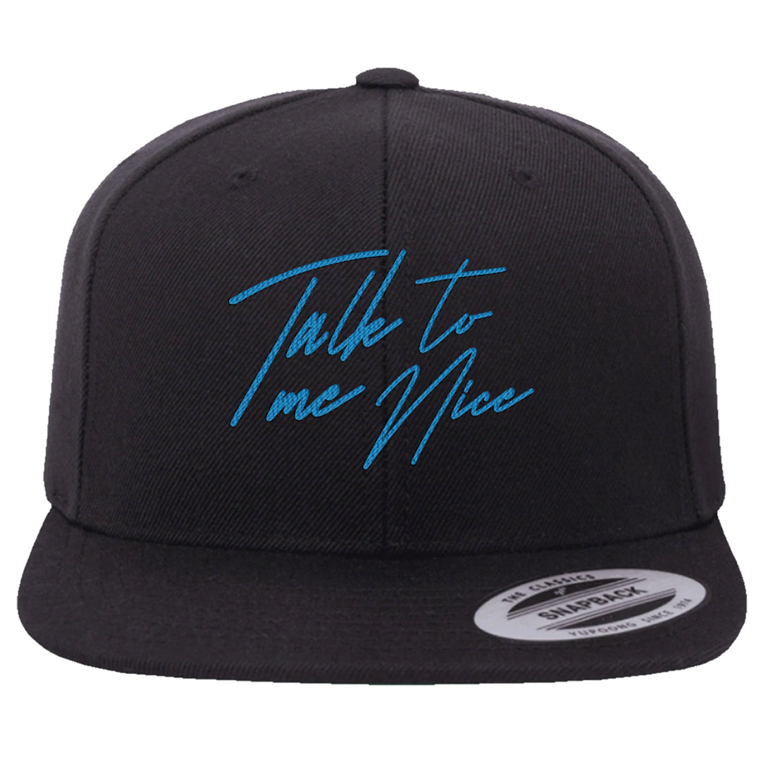 White/True Blue/Metallic Copper 3s Snapback Hat | Talk To Me Nice, Black