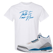 White/True Blue/Metallic Copper 3s T Shirt | Talk To Me Nice, White