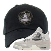 Frozen Moments 4s Distressed Dad Hat | All Seeing Eye, Black