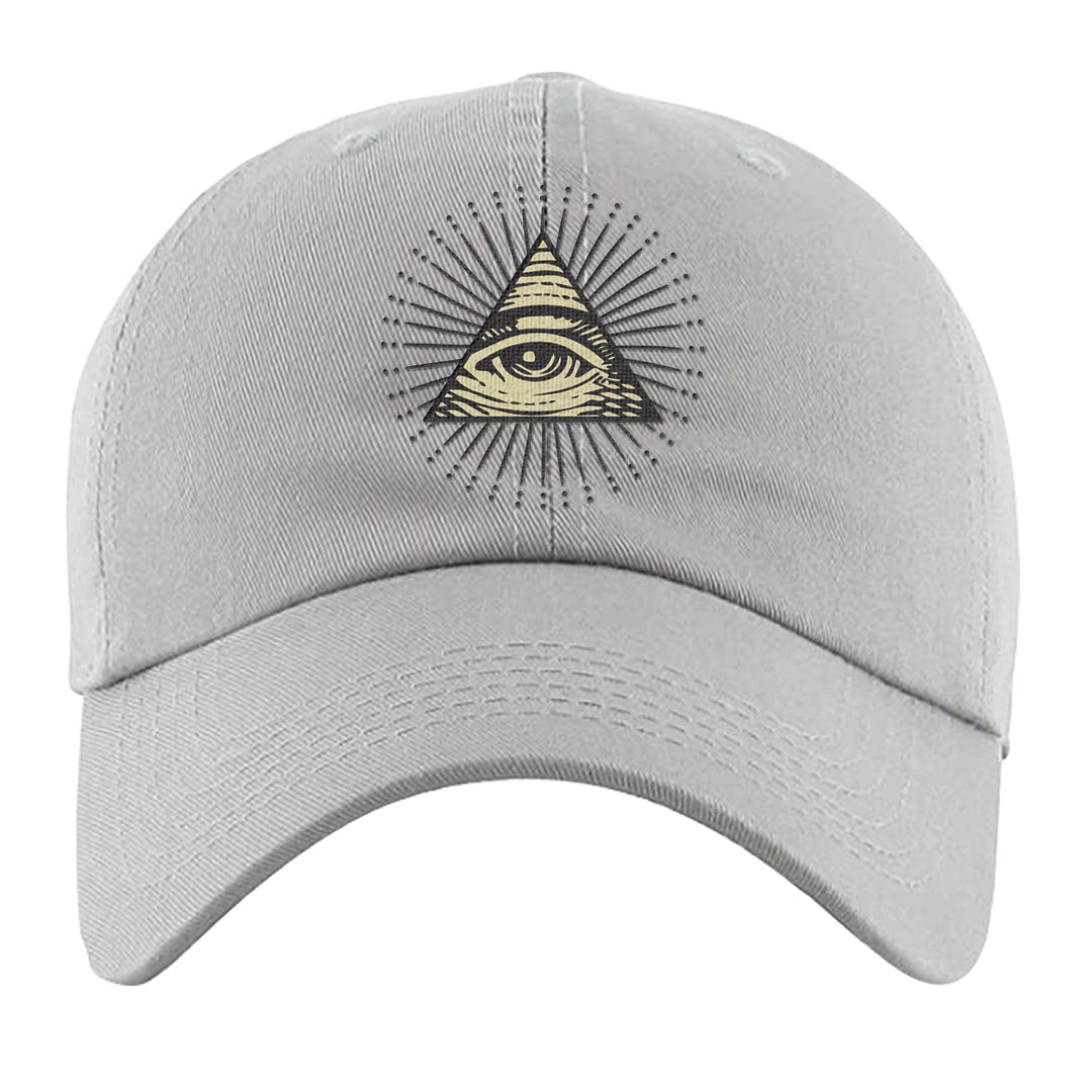 Frozen Moments 4s Dad Hat | All Seeing Eye, Light Gray