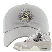 Frozen Moments 4s Dad Hat | All Seeing Eye, Light Gray