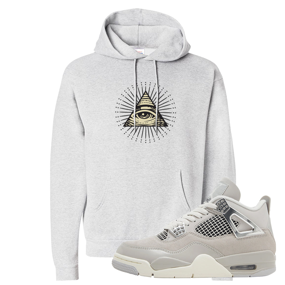 Frozen Moments 4s Hoodie | All Seeing Eye, Ash