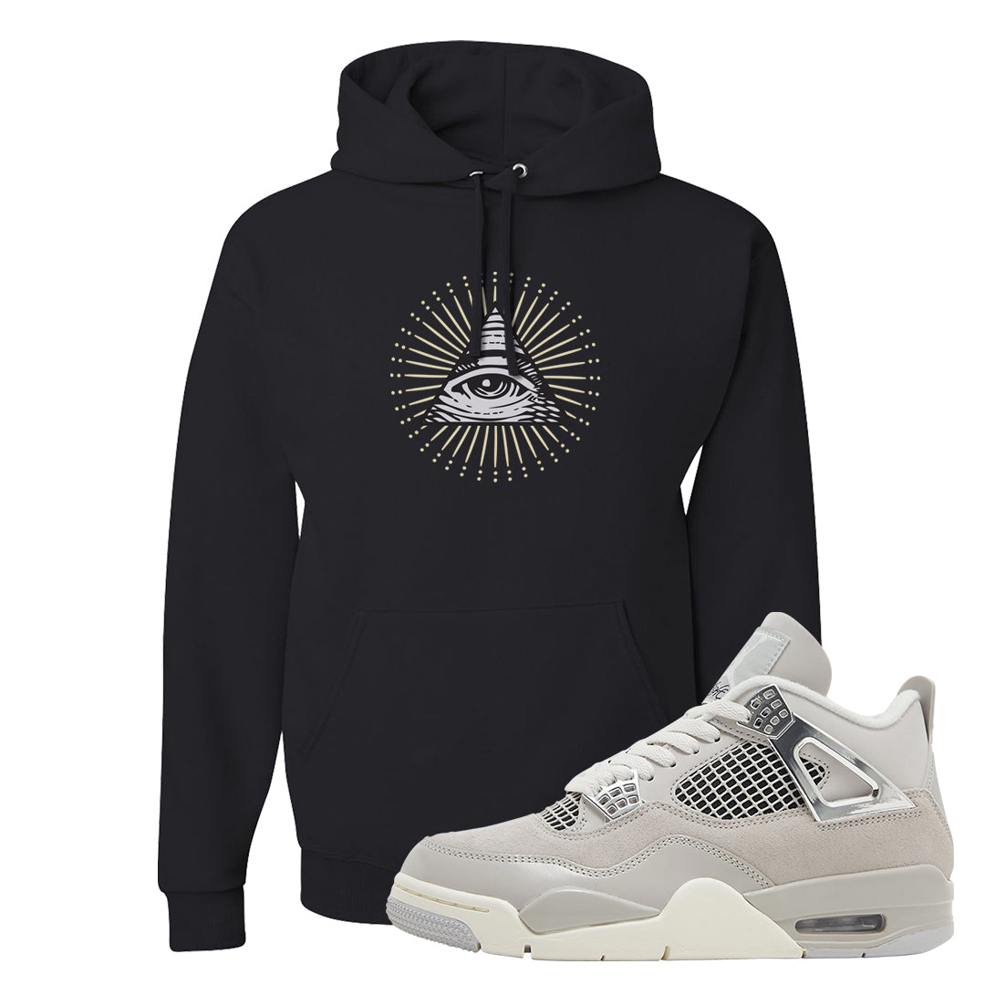 Frozen Moments 4s Hoodie | All Seeing Eye, Black