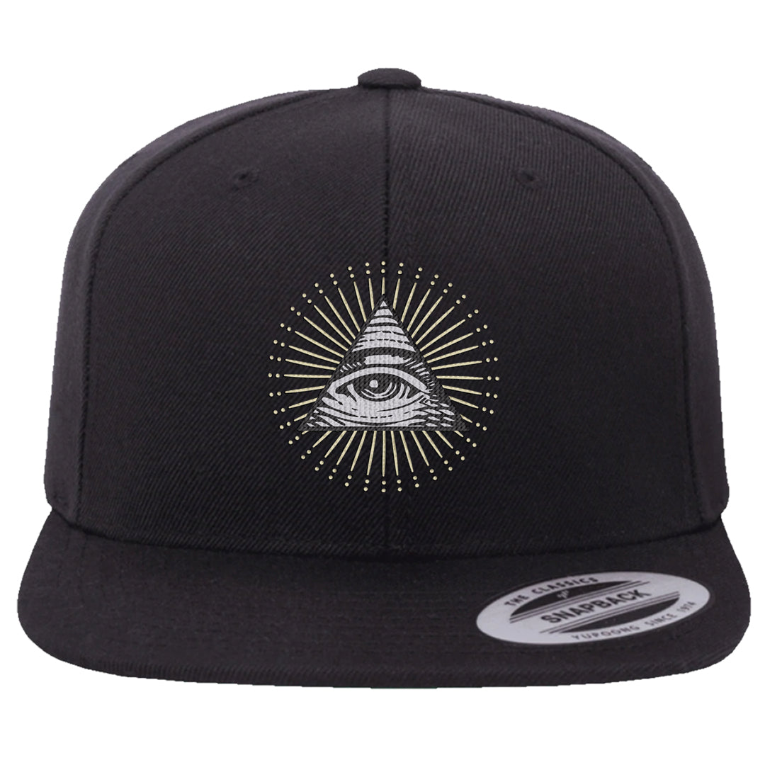 Frozen Moments 4s Snapback Hat | All Seeing Eye, Black