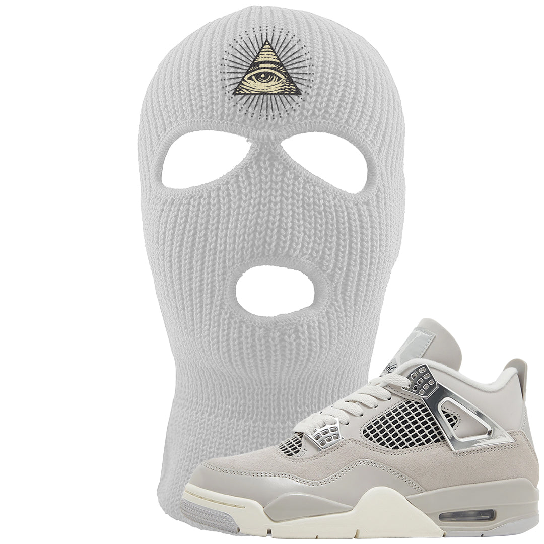 Frozen Moments 4s Ski Mask | All Seeing Eye, White