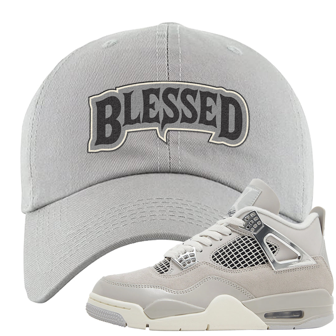 Frozen Moments 4s Dad Hat | Blessed Arch, Light Gray
