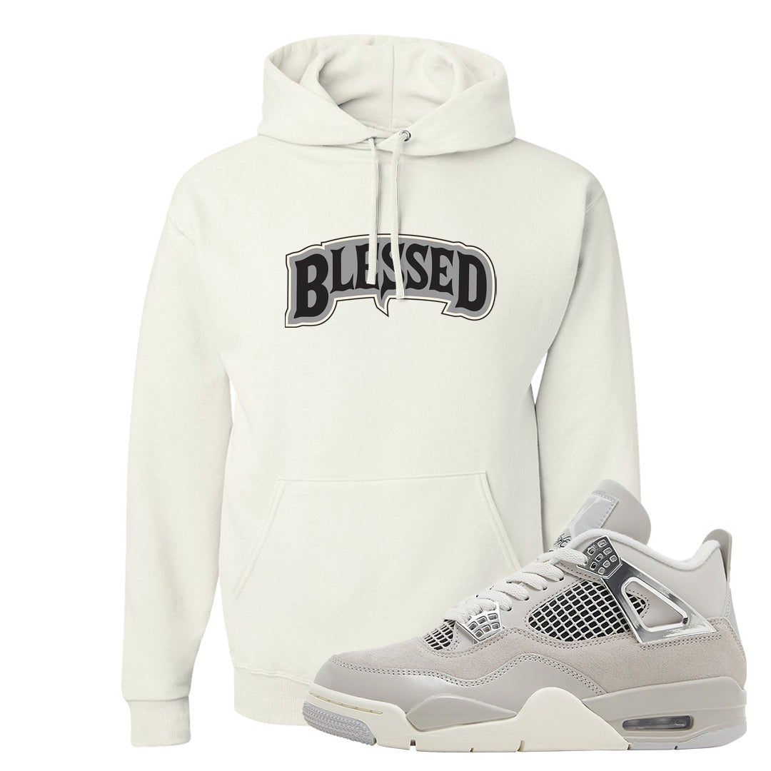 Frozen Moments 4s Hoodie | Blessed Arch, White
